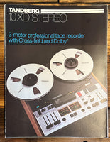 Tandberg 10XD Stereo Reel to Reel 8pg Foldout Brochure  *Original*