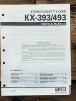 Yamaha KX-393 KX-493 Cassette  Service Manual *Original*