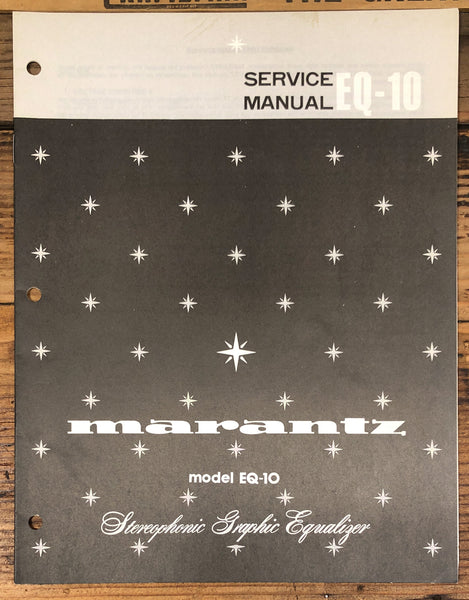 Marantz EQ-10 Equalizer Service Manual *Original*
