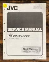 JVC KD-D2  Cassette  Service Manual *Original*