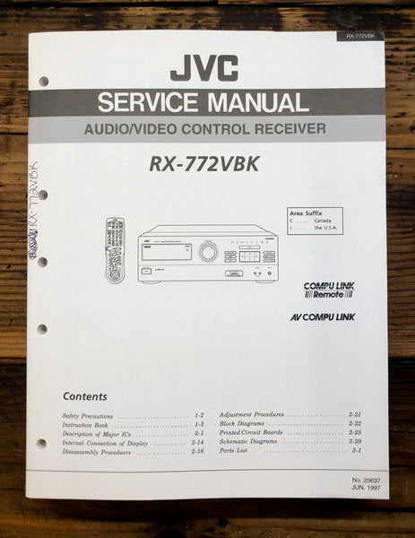 JVC RX-772 RX-772VBK   Service Manual *Original*