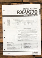 Yamaha RX-V670 Receiver  Service Manual *Original*