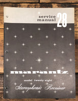 Marantz Model 28 Receiver  Service Manual *Original*