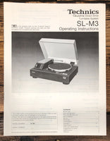 Technics SL-M3 CD Player Owners / User Manual *Original*
