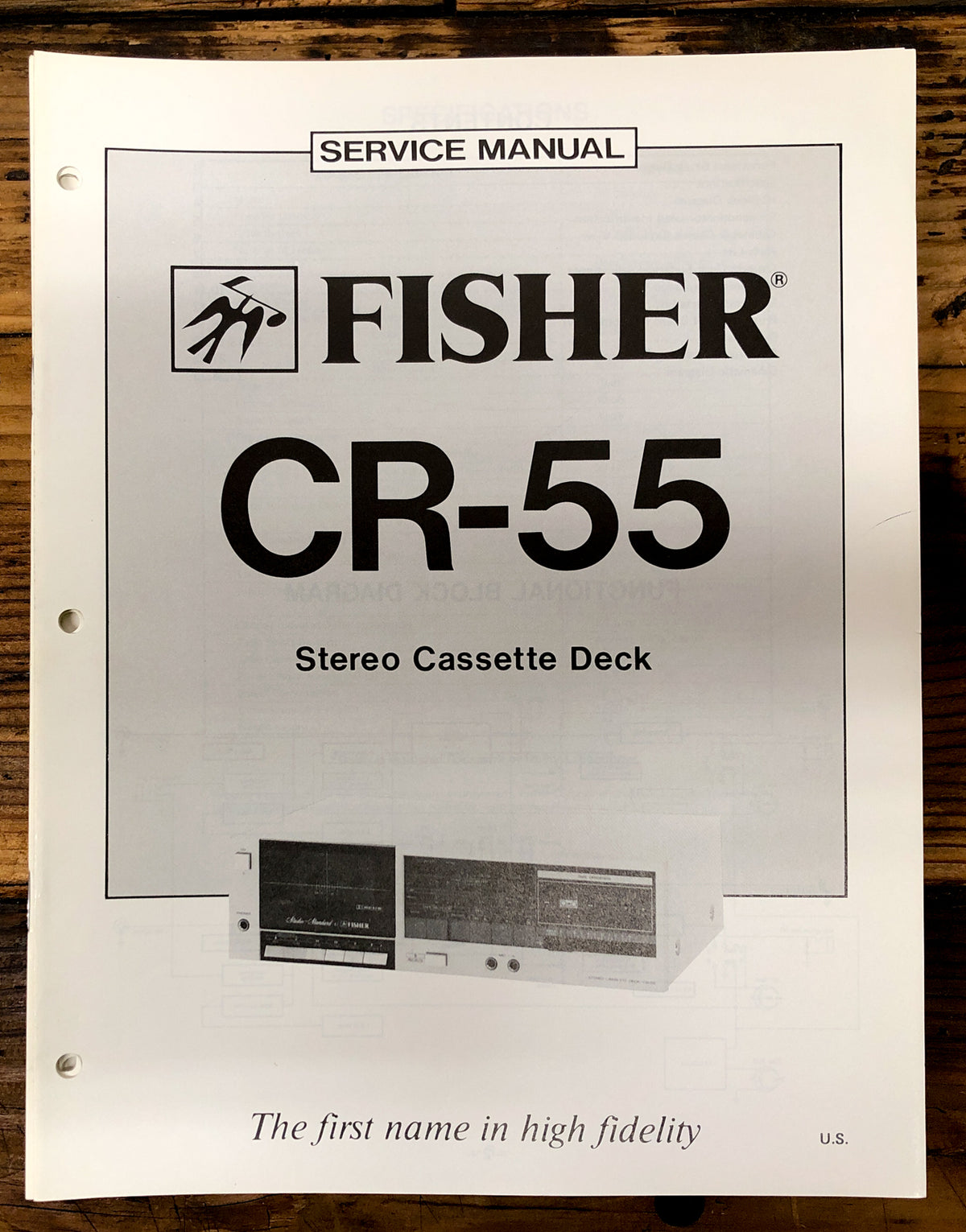Fisher CR-55 Cassette Deck  Service Manual *Original*