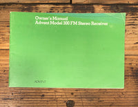 Advent Model 300 Receiver Owners / User Manual *Original*