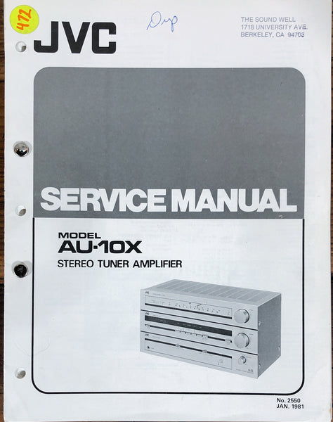 JVC AU-10X Tuner Amplifier  Service Manual *Original*