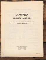 Ampex Model 850 860 865 815 Recorder / Reproducer  Service Manual *Original*