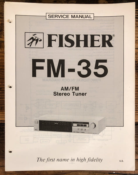 Fisher FM-35 Tuner  Service Manual *Original*