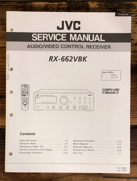 JVC RX-662 VBK Receiver  Service Manual *Original*