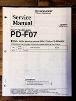 Pioneer PD-F07 CD Player  Service Manual *Original*