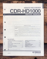 Yamaha CDR-HD1000 HDD CD Recorder  Service Manual *Original*
