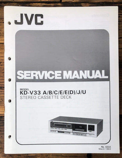 JVC KD-V33 Cassette  Service Manual *Original*