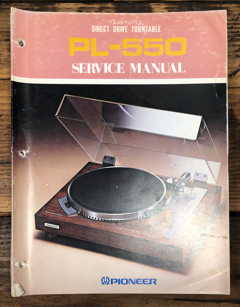 Pioneer PL-550 Record Player / Turntable  Service Manual *Original*