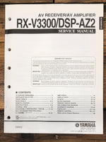 Yamaha RX-V3300 DSP-AZ2 Receiver  Service Manual *Original*