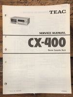 Teac CX-400 Cassette Service Manual *Original*