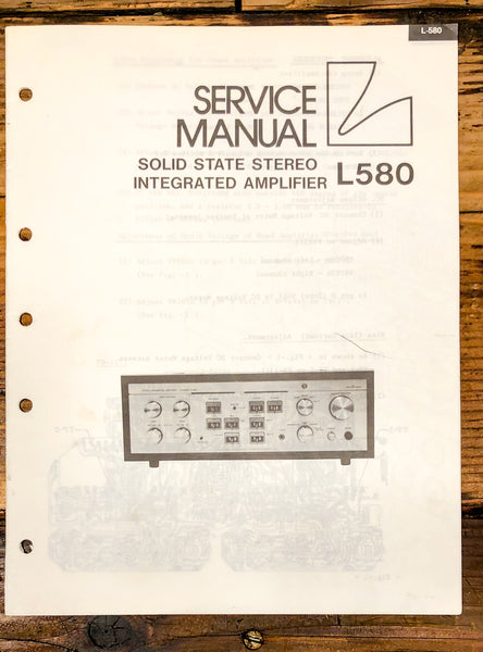 Luxman L-580 L-580 Amplifier Service Manual *Original*