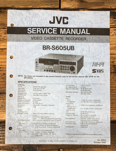 JVC BR-S605UB VCR Service Manual *Original*