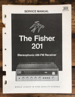 Fisher Model 201 Receiver  Service Manual *Original*