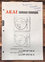 Akai AP-B110 AP-D210  Service Manual *Original*