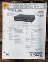 Sony CDP-C400 -C401 -C500 CD Player  Service Manual *Original*