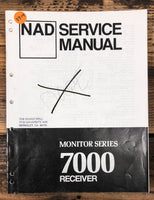 NAD Model 7000 Receiver  Service Manual *Original*