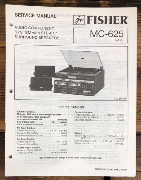 Fisher MC-625 Stereo  Service Manual *Original*