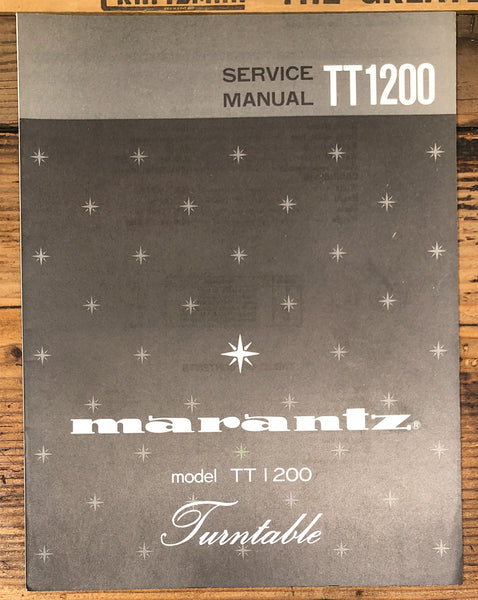 Marantz TT1200 TT-1200 Record Player / Turntable Service Manual *Original*