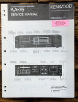 Kenwood KA-75 Amplifier  Service Manual *Original*