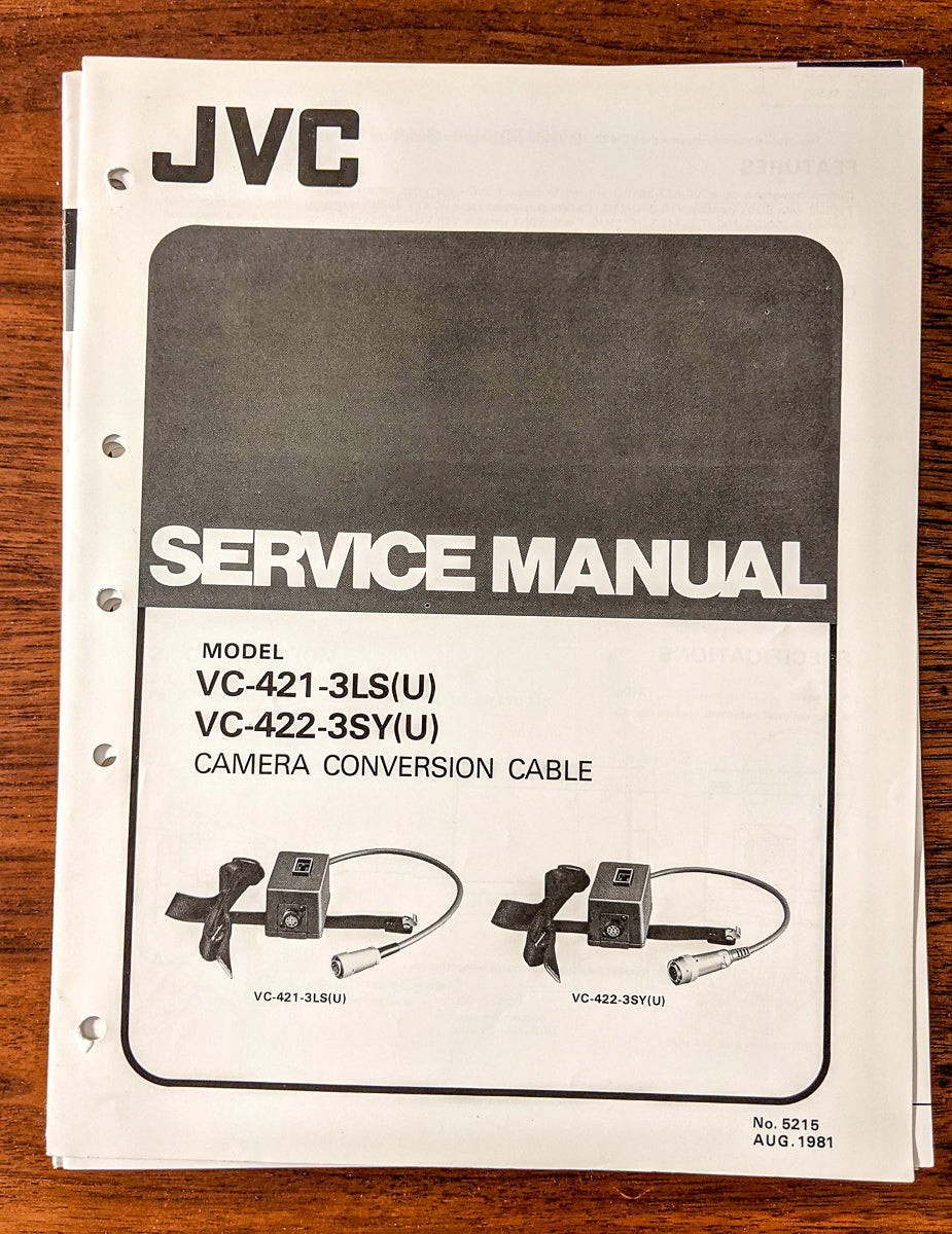 JVC VC-421-3LS VC-422-3SY Camera Cable Service Manual *Original*