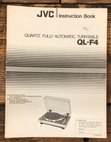 JVC QL-F4 Record Player / Turntable  Owner / User Manual *Original*