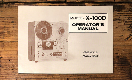 Akai X-100D Reel to Reel Owners / User Manual *Original*