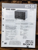 Sony HST-D4 Stereo  Service Manual *Original*