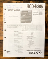 Sony HCD-H305 Stereo  Service Manual *Original*