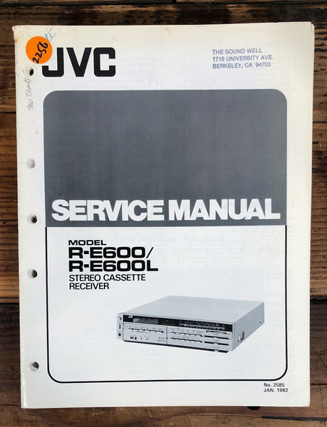 JVC R-E600 R-E600L Receiver  Service Manual *Original*