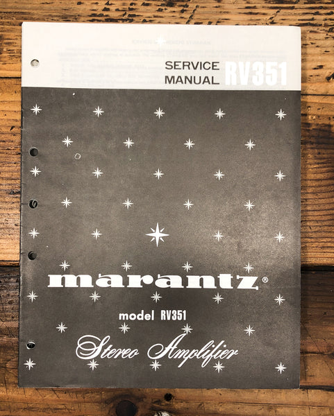 Marantz RV351 RV 351 Stereo Amplifier  Service Manual *Original*