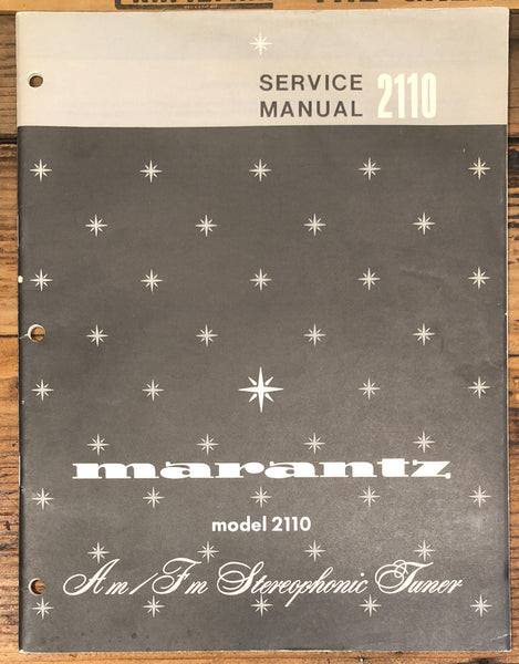 Marantz Model 2110 Tuner Service Manual *Original*