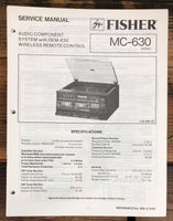 Fisher MC-630 Stereo  Service Manual *Original*