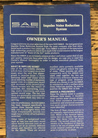 SAE Model 5000A Noise Reduction  Owner / User Manual *Original*