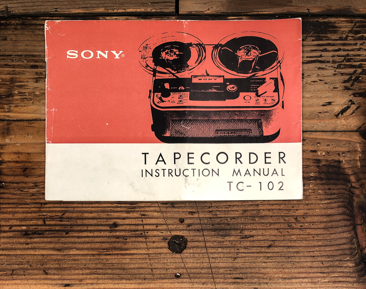 Sony TC-102 Tape Recorder Owners / User Manual *Original*