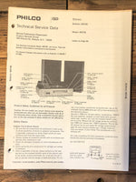 Philco Model M0746 Radio / Stereo  Service Manual *Original*