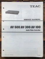 Teac AV-500 AV-300 AV-100 AV Controller  Service Manual *Original*