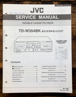 JVC TD-W354 Cassette  Service Manual *Original*