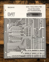 Sony DTC-75ES -55ES -700 DAT Circuit Desc & Troubleshooting Manual *Orig*