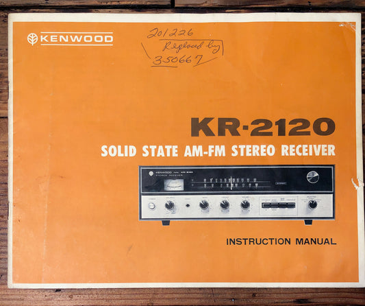 Kenwood KR-2120 Receiver Owners / User Manual *Original*