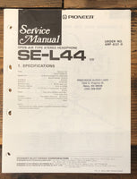 Pioneer SE-L44 Headphones  Service Manual *Original*