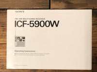 Sony ICF-5900W Receiver  Owner / User Manual *Original*