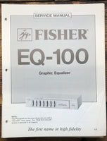 Fisher EQ-100 Equalizer  Service Manual *Original*