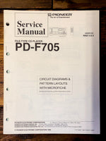 Pioneer PD-F705 CD Player  Service Manual *Original*