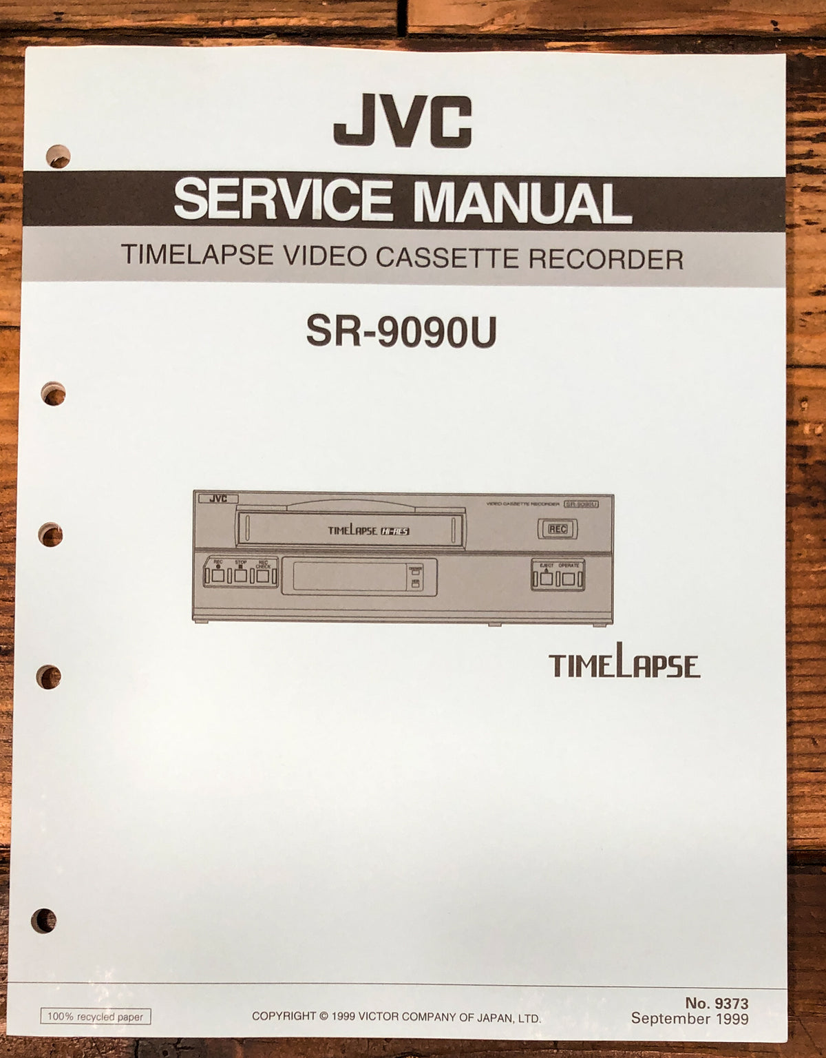 JVC SR-9090U VCR Service Manual *Original*